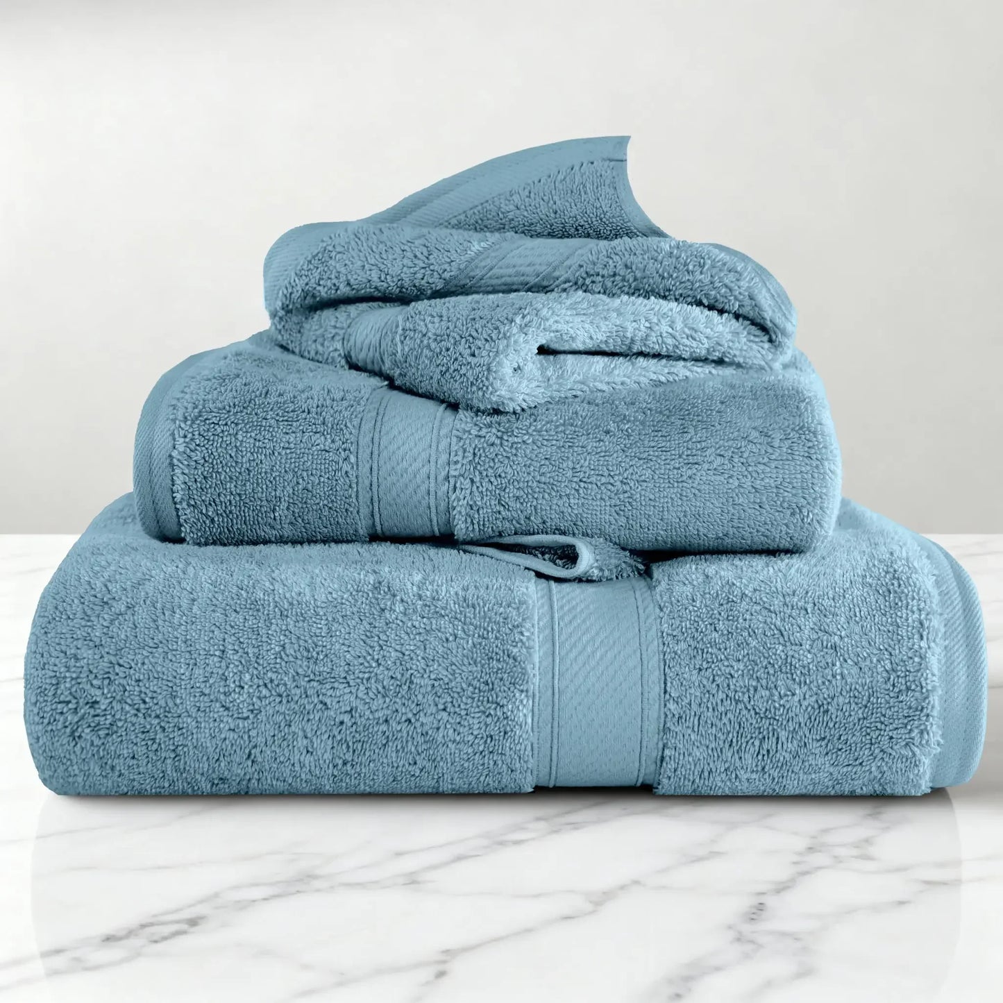 Madeline Egyptian Cotton Pile Plush Heavyweight 3 Piece Towel Set