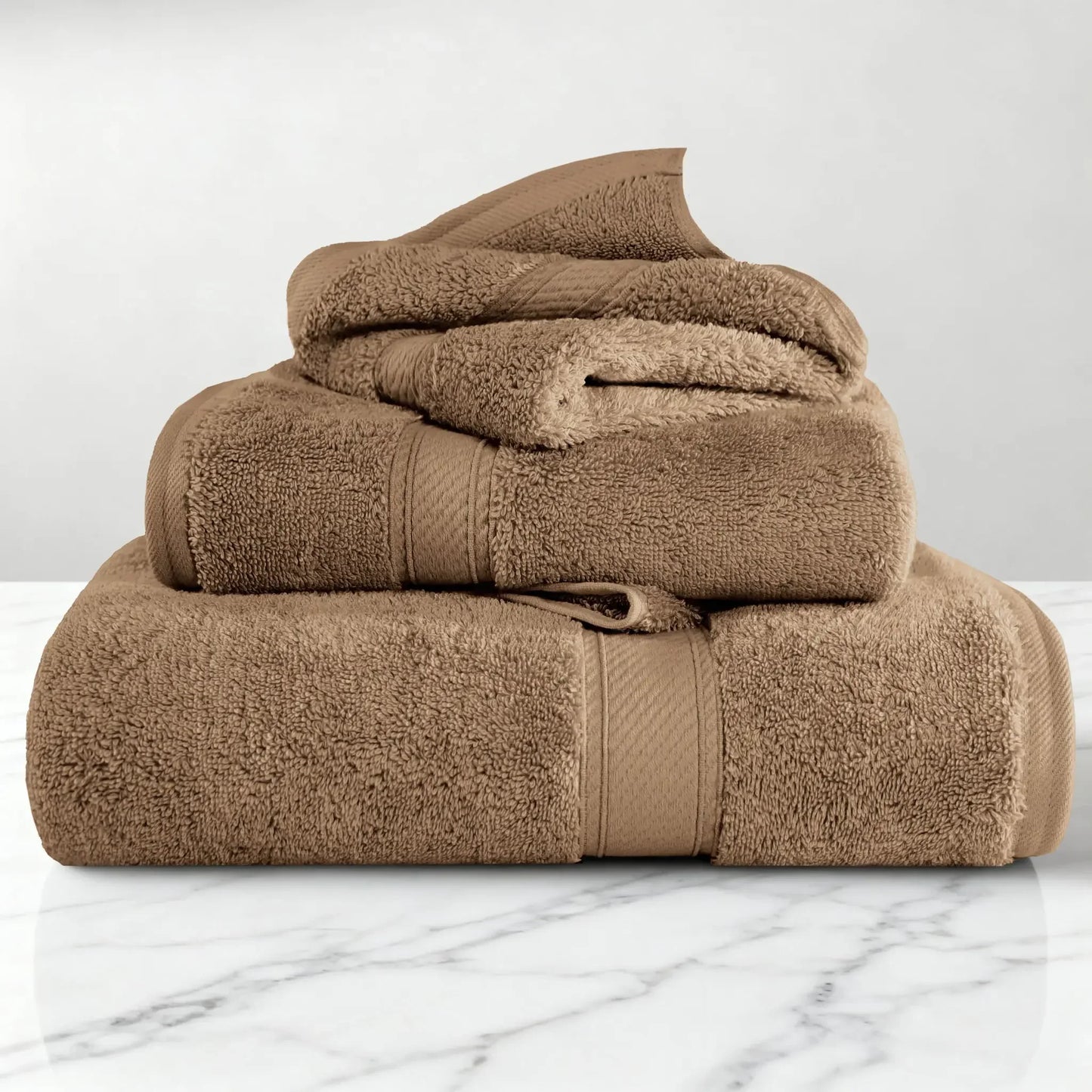 Madeline Egyptian Cotton Pile Plush Heavyweight 3 Piece Towel Set