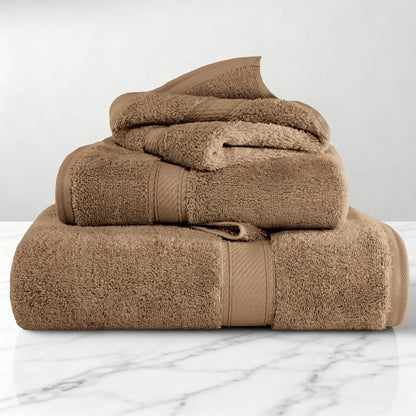 Madeline Egyptian Cotton Pile Plush Heavyweight 3 Piece Towel Set