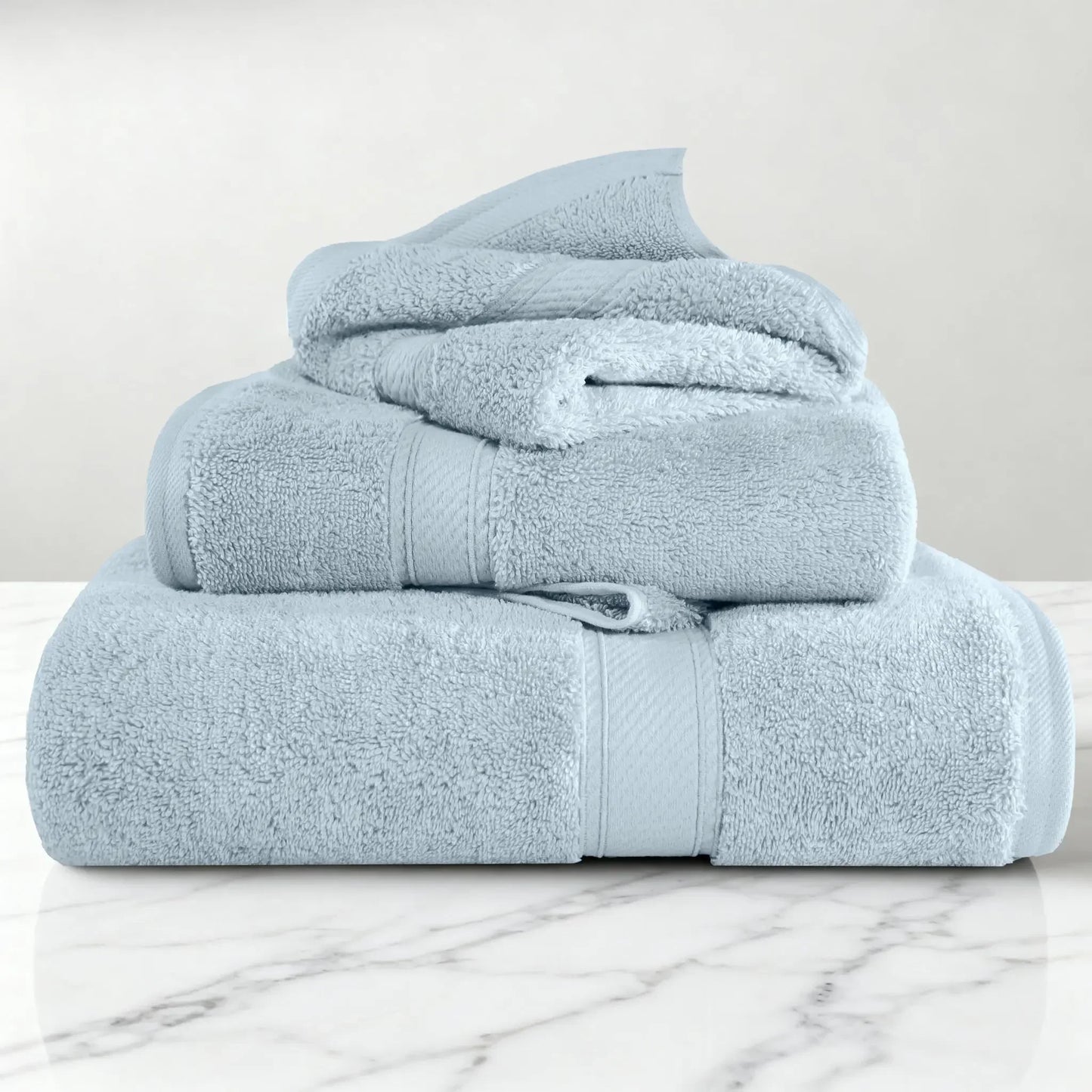 Madeline Egyptian Cotton Pile Plush Heavyweight 3 Piece Towel Set