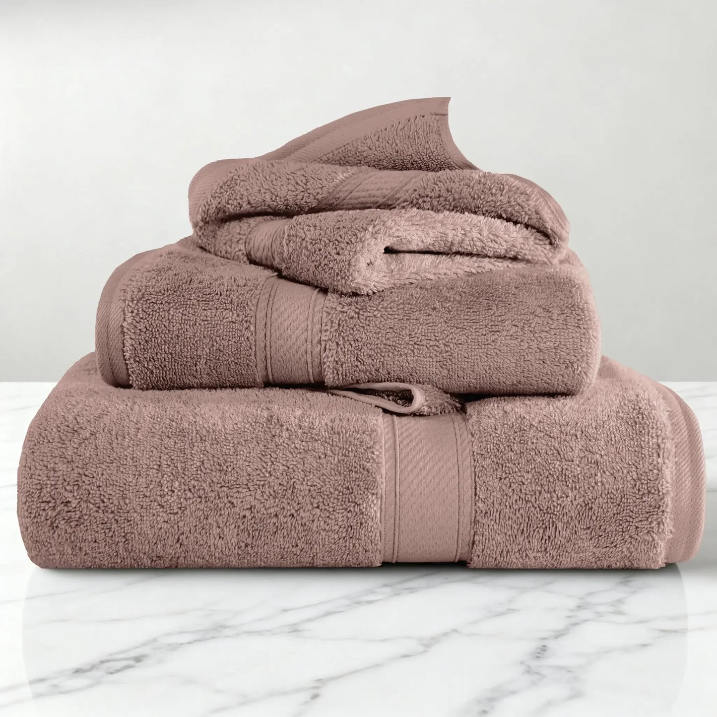 Madeline Egyptian Cotton Pile Plush Heavyweight 3 Piece Towel Set