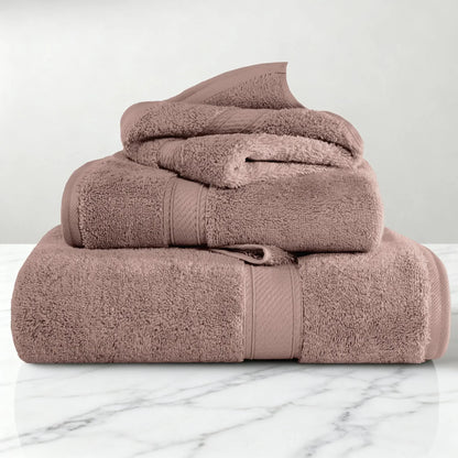 Madeline Egyptian Cotton Pile Plush Heavyweight 3 Piece Towel Set
