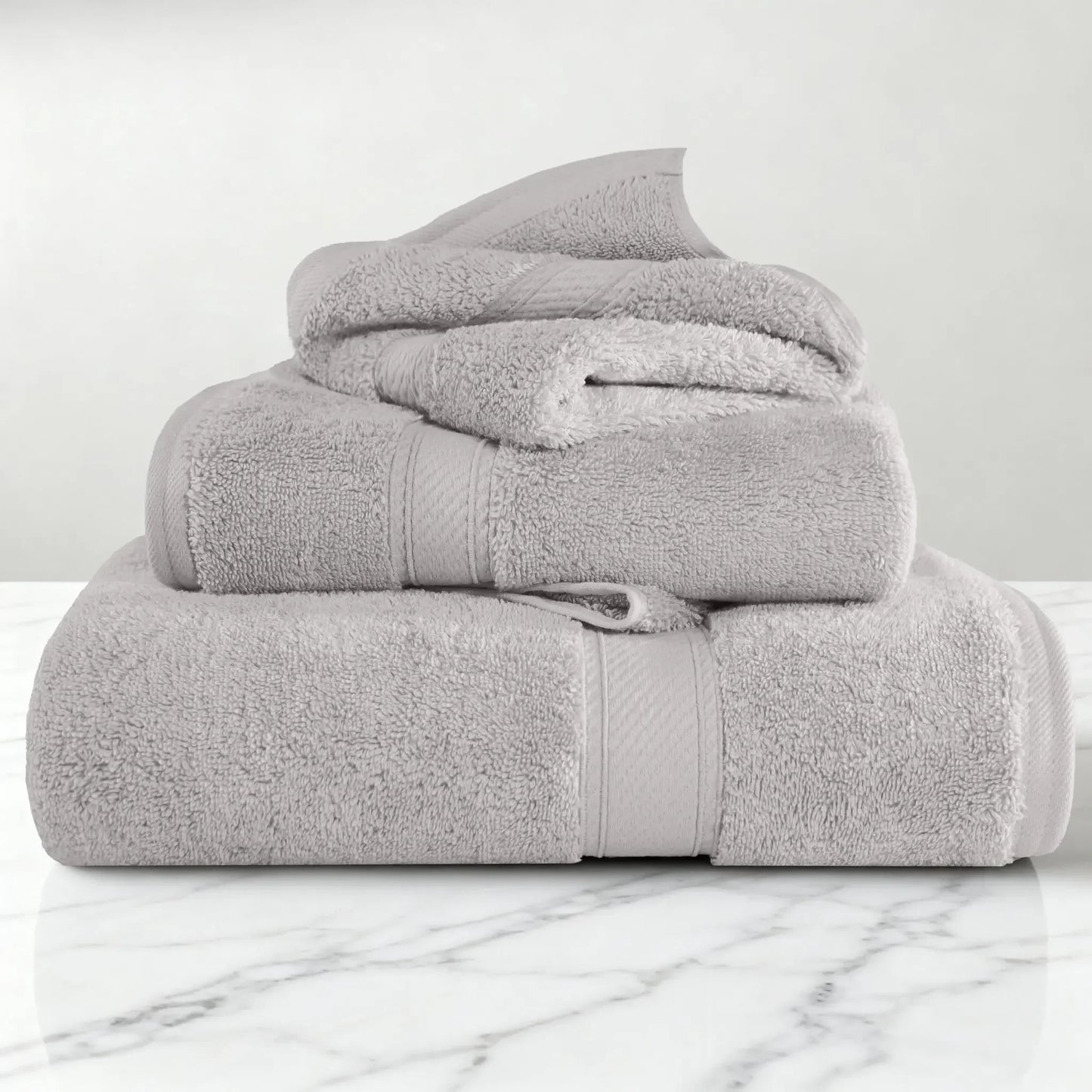 Madeline Egyptian Cotton Pile Plush Heavyweight 3 Piece Towel Set
