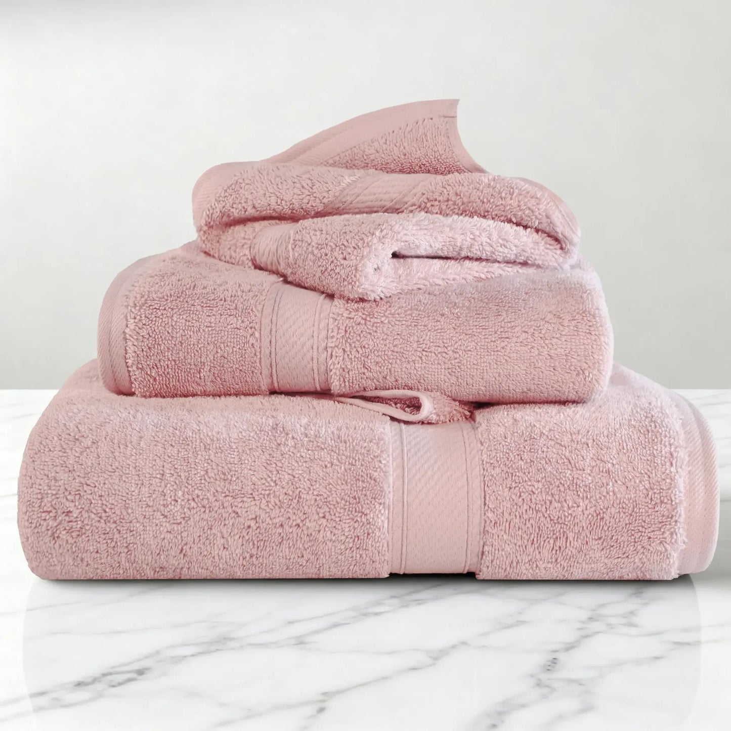 Madeline Egyptian Cotton Pile Plush Heavyweight 3 Piece Towel Set