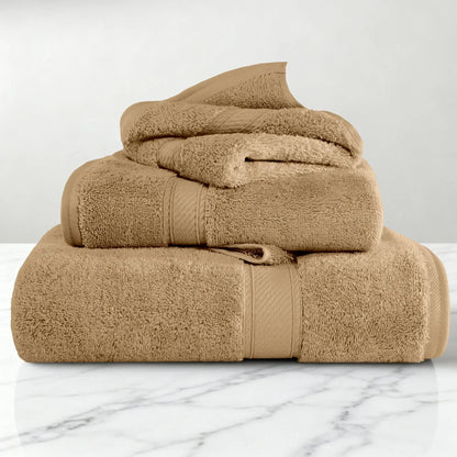 Madeline Egyptian Cotton Pile Plush Heavyweight 3 Piece Towel Set