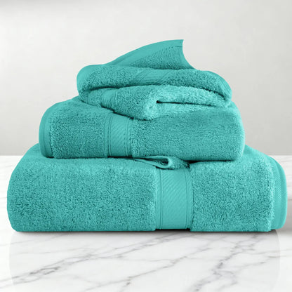 Madeline Egyptian Cotton Pile Plush Heavyweight 3 Piece Towel Set