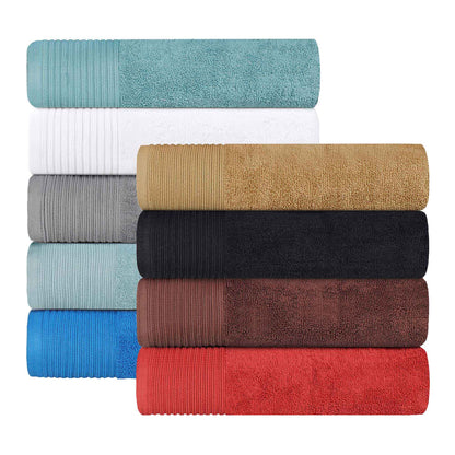Cotton Marble and Solid Quick Dry 10 Piece Assorted Bathroom Towel Set 