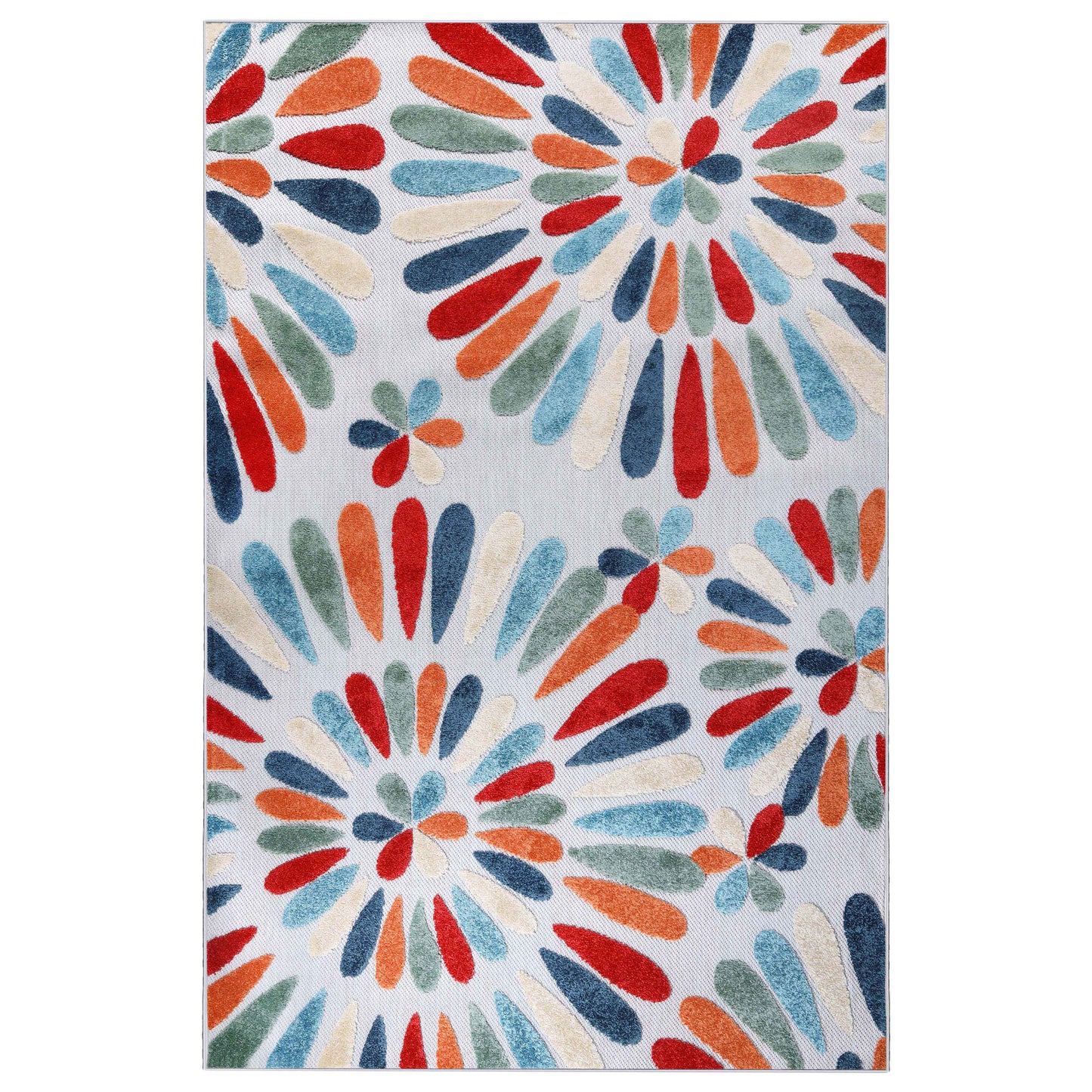 Marigold Oversized Floral Indoor Outdoor Area Rug - Multicolor