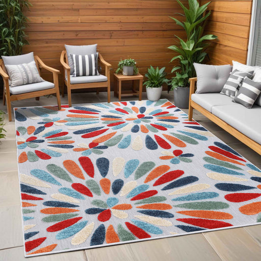 Marigold Oversized Floral Indoor Outdoor Area Rug