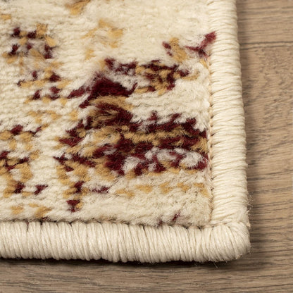 Tamara Modern Farmhouse Floral Damask Indoor Area Rug - Maroon