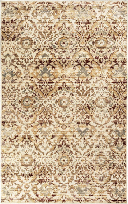 Tamara Modern Farmhouse Floral Damask Indoor Area Rug - Maroon