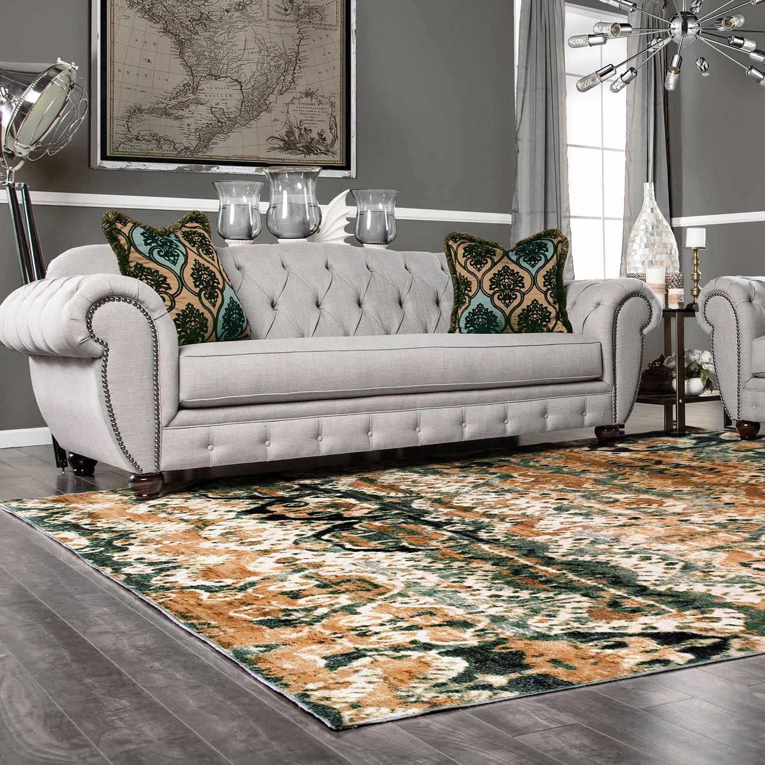 Superior Marseille Distressed Vintage Damask Area Rug 