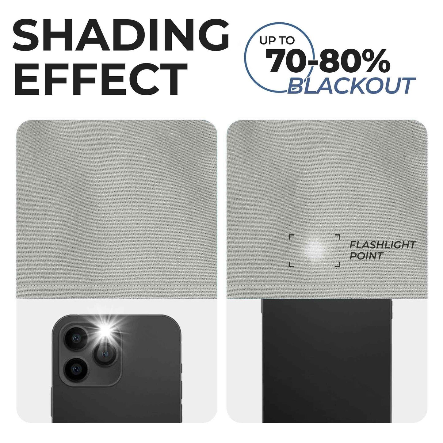 Linen Pattern Room Darkening Blackout Curtain Panel Set