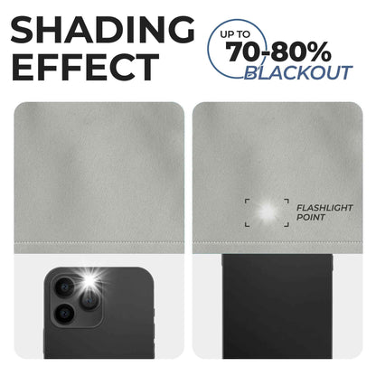 Linen Pattern Room Darkening Blackout Curtain Panel Set