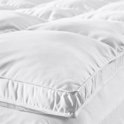 Superior Brushed Microfiber Down Alternative Mattress Topper 2 Inch White - White