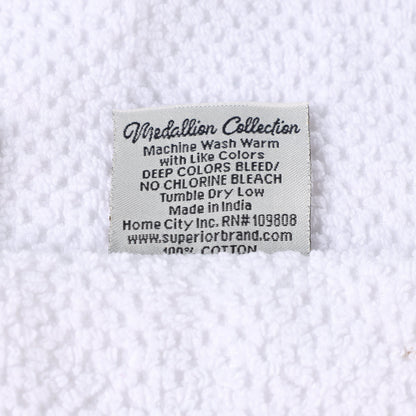 Medallion Cotton Jacquard Textured Soft Absorbent 3 Piece Towel Set - Emberglow