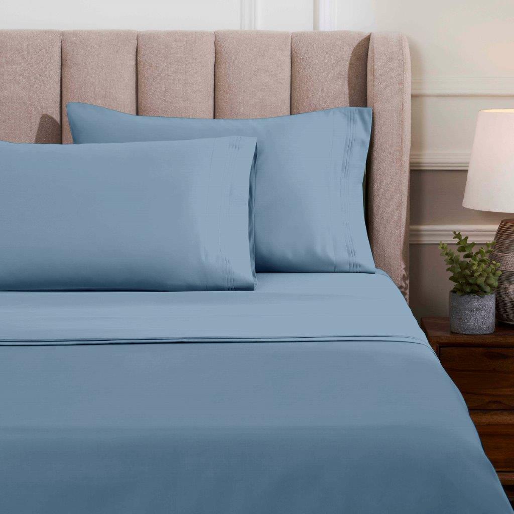 Egyptian Cotton 1500 Thread Count Eco Friendly Solid Sheet Set - MediumBlue