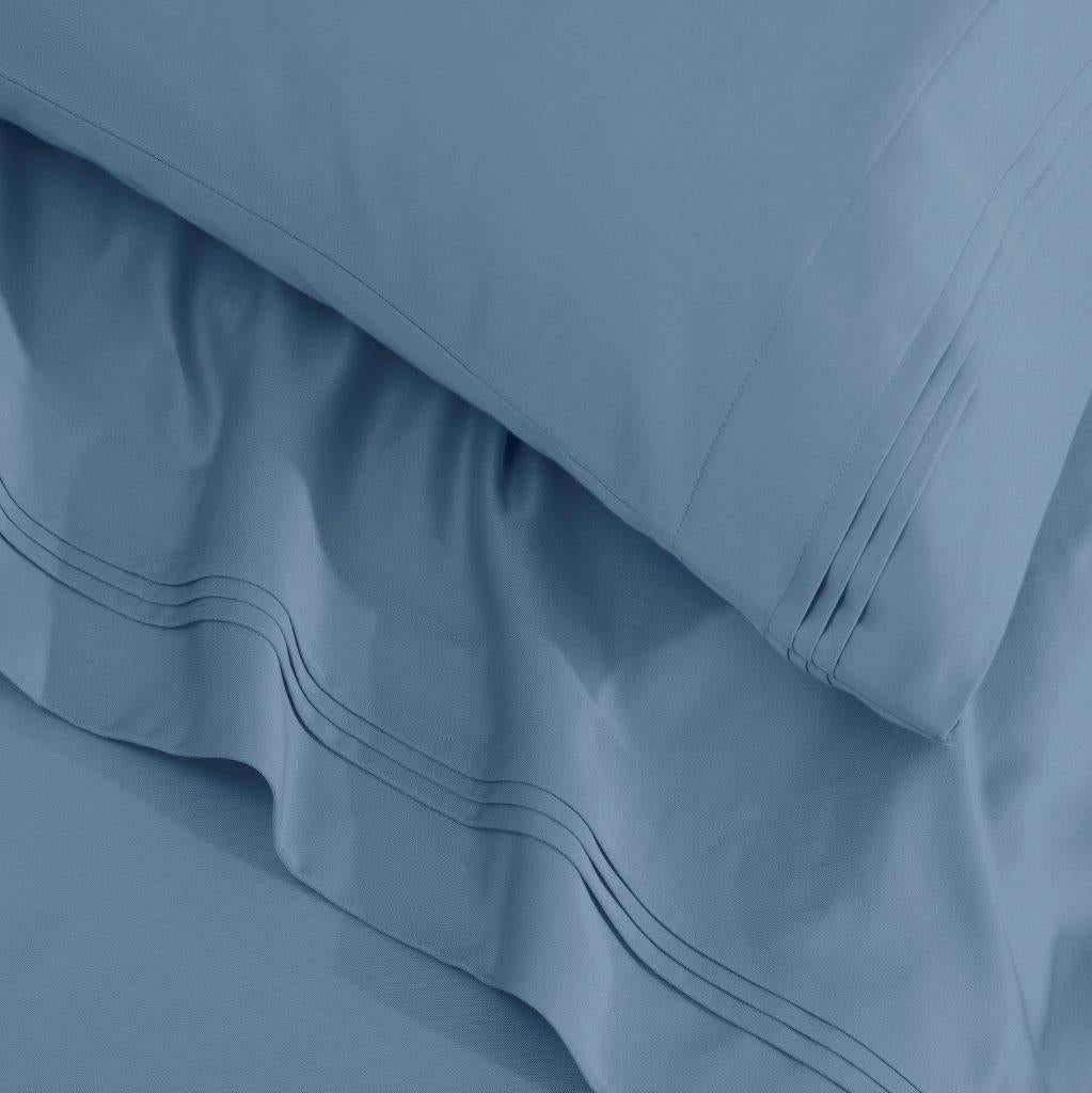 1500 Thread Count Egyptian Cotton 2 Piece Solid Pillowcase Set - MediumBlue