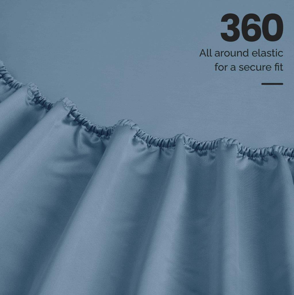 Egyptian Cotton 1500 Thread Count Eco Friendly Solid Sheet Set - MediumBlue