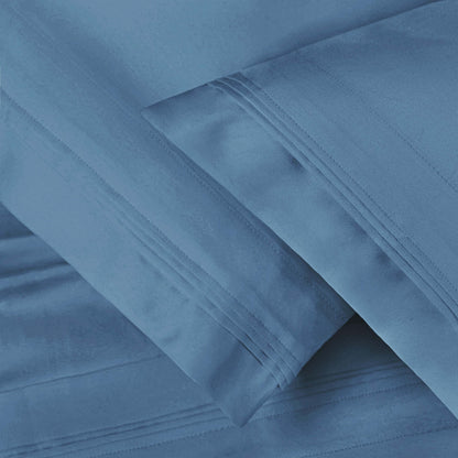 Premium 650 Thread Count Egyptian Cotton Solid Pillowcase Set - MediumBlue