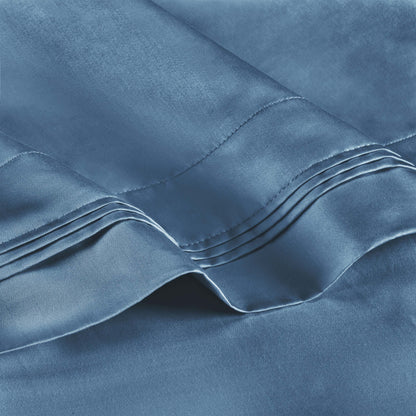 Premium 650 Thread Count Egyptian Cotton Solid Pillowcase Set - MediumBlue