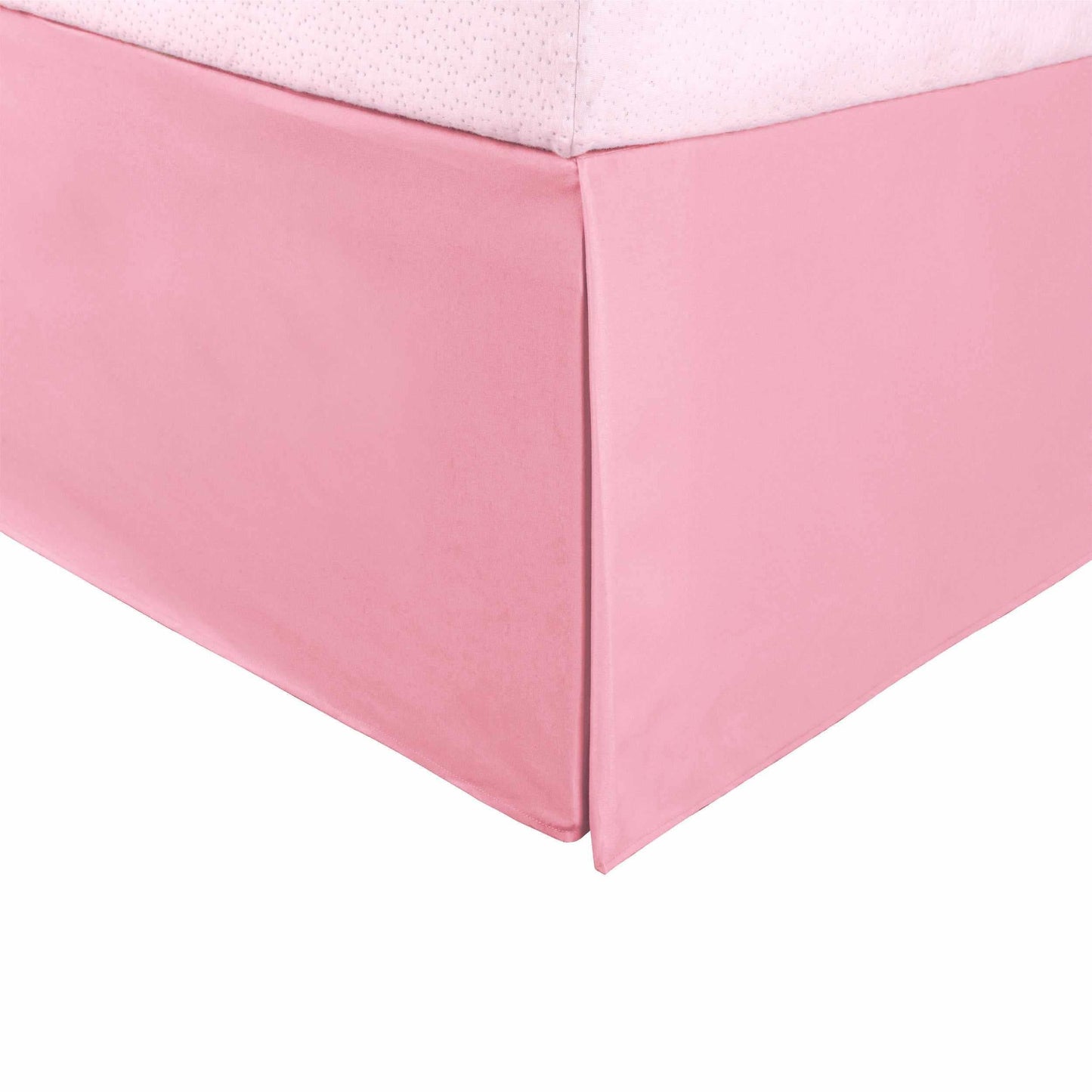 Microfiber Wrinkle-Free Solid 15-Inch Drop Bed Skirt - Pink