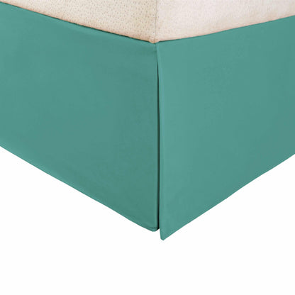Microfiber Wrinkle-Free Solid 15-Inch Drop Bed Skirt - Teal