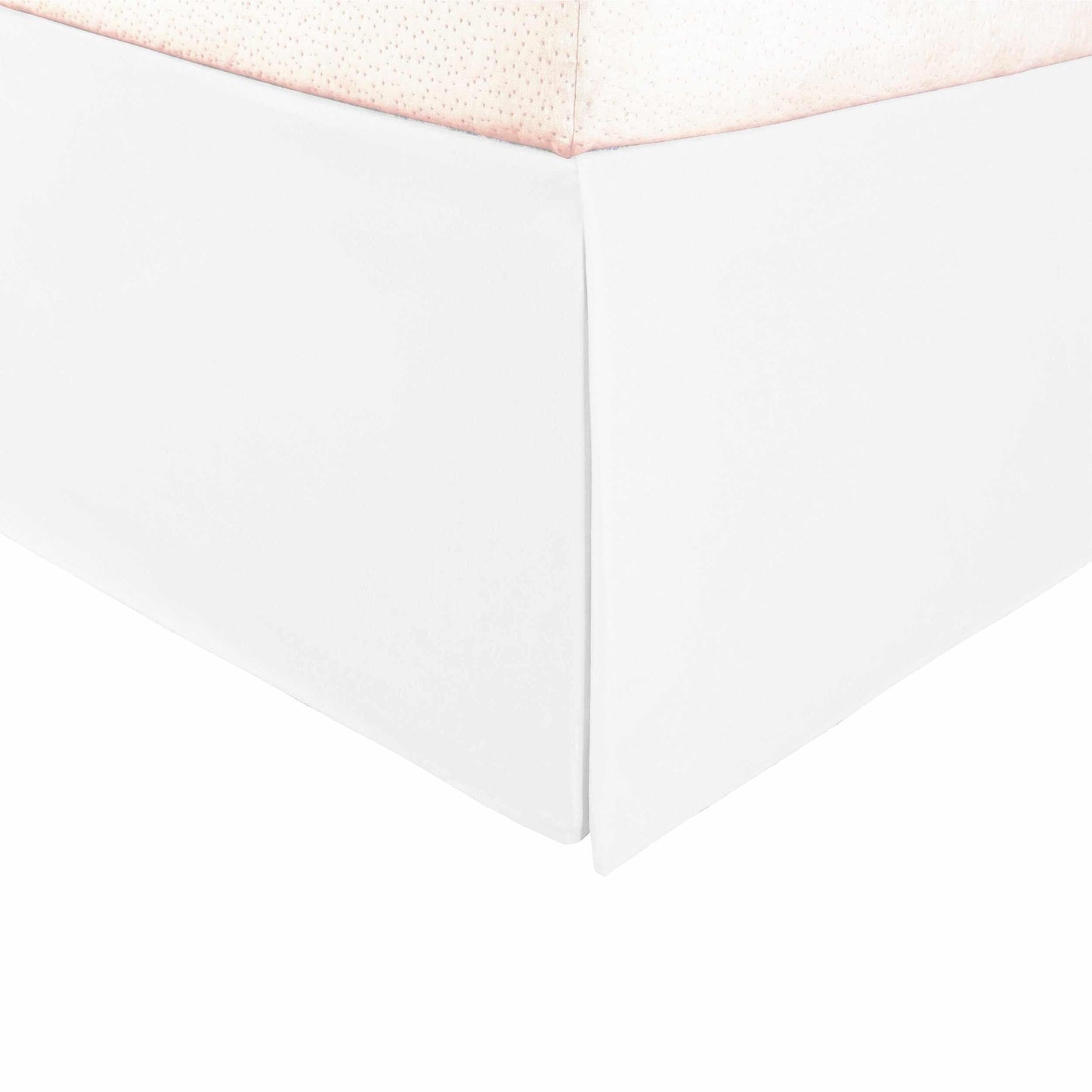 Microfiber Wrinkle-Free Solid 15-Inch Drop Bed Skirt - White