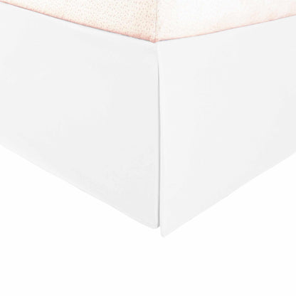 Microfiber Wrinkle-Free Solid 15-Inch Drop Bed Skirt - White
