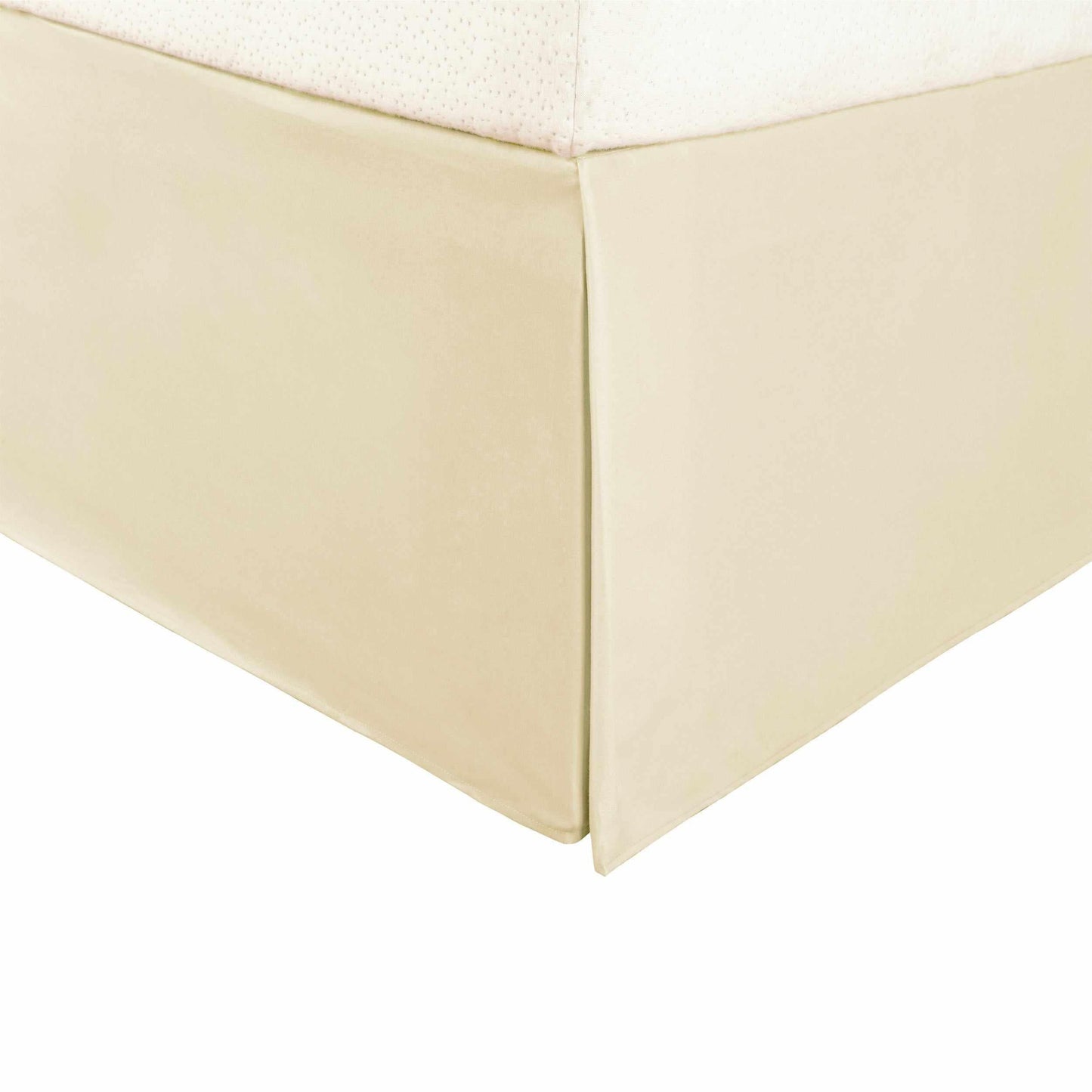 Microfiber Wrinkle-Free Solid 15-Inch Drop Bed Skirt - Beige