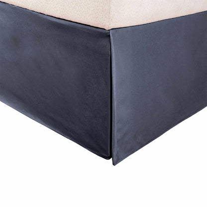 Microfiber Wrinkle-Free Solid 15-Inch Drop Bed Skirt - Navy Blue