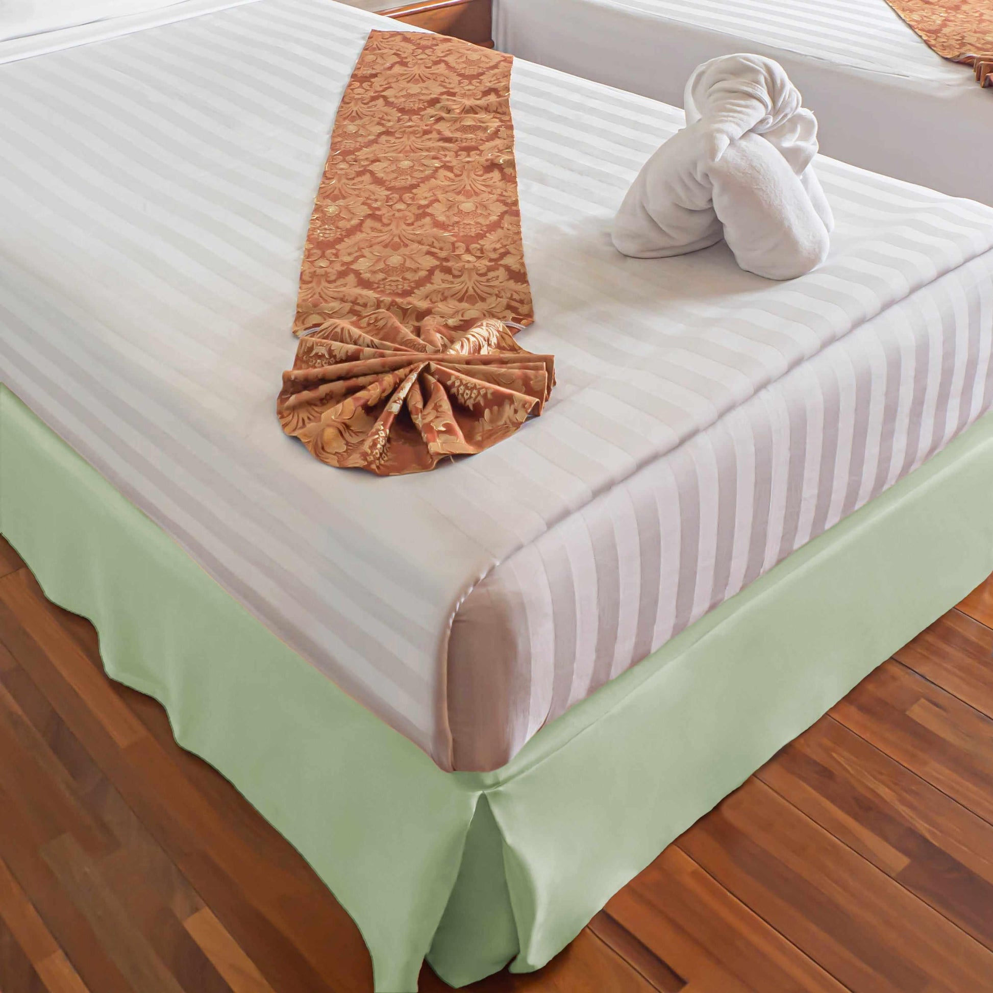 Microfiber Wrinkle-Free Solid 15-Inch Drop Bed Skirt - Mint