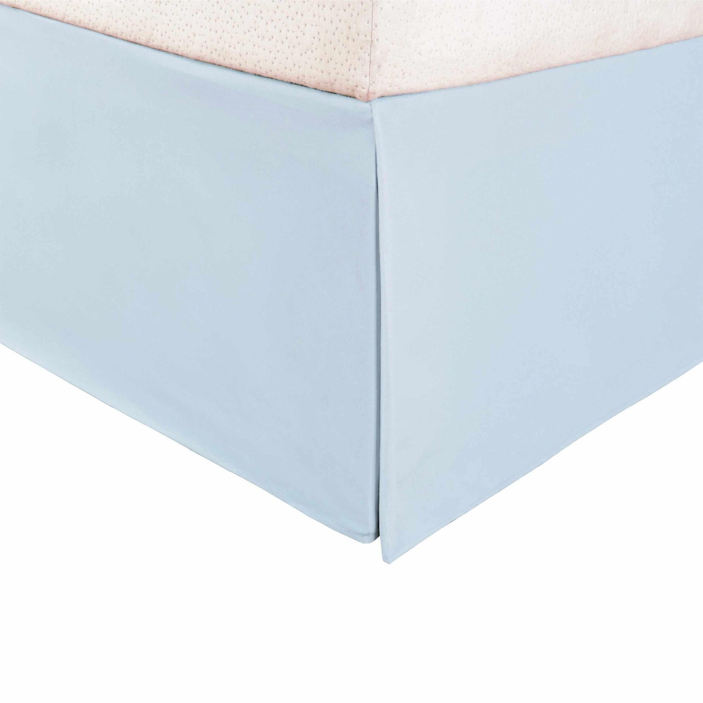 Microfiber Wrinkle-Free Solid 15-Inch Drop Bed Skirt - Light Blue