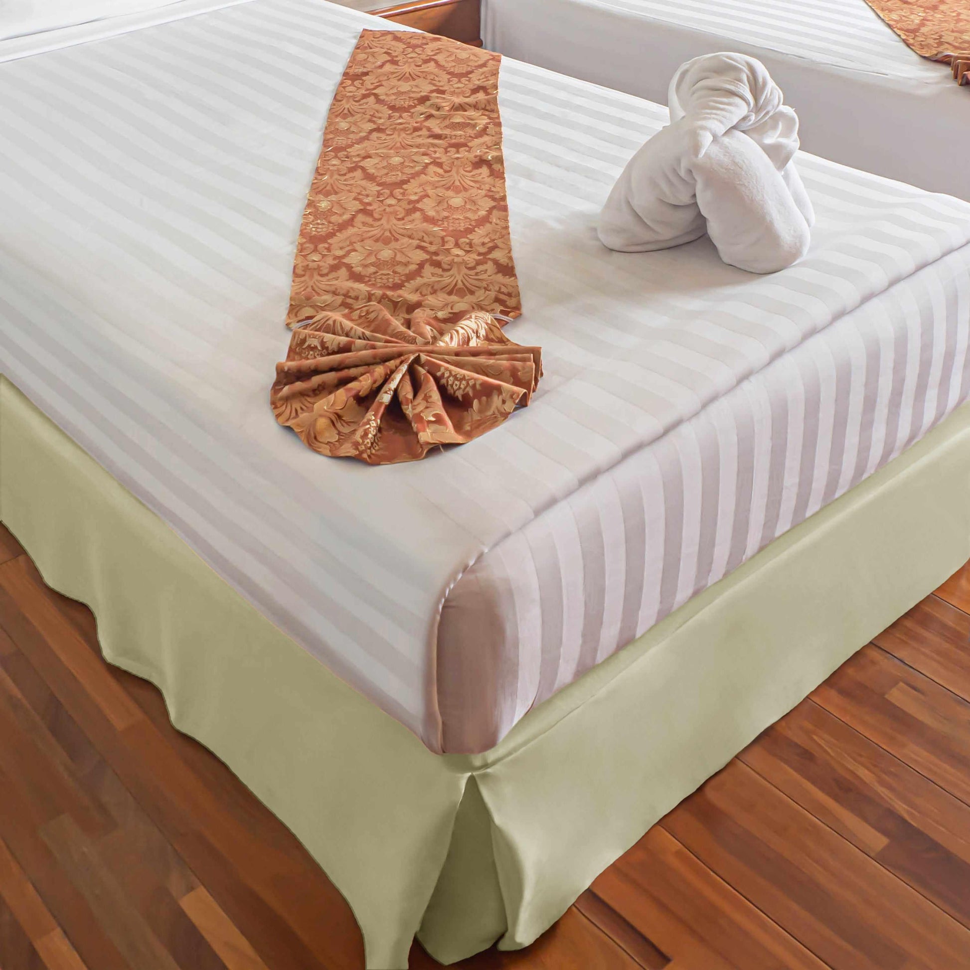 Microfiber Wrinkle-Free Solid 15-Inch Drop Bed Skirt - Sage