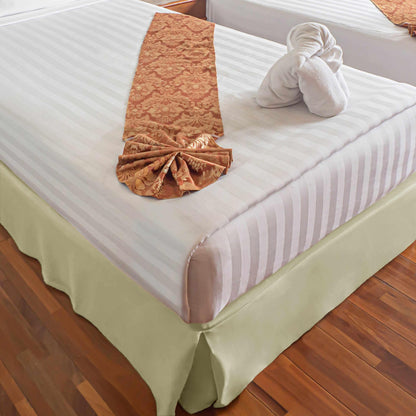 Microfiber Wrinkle-Free Solid 15-Inch Drop Bed Skirt - Sage