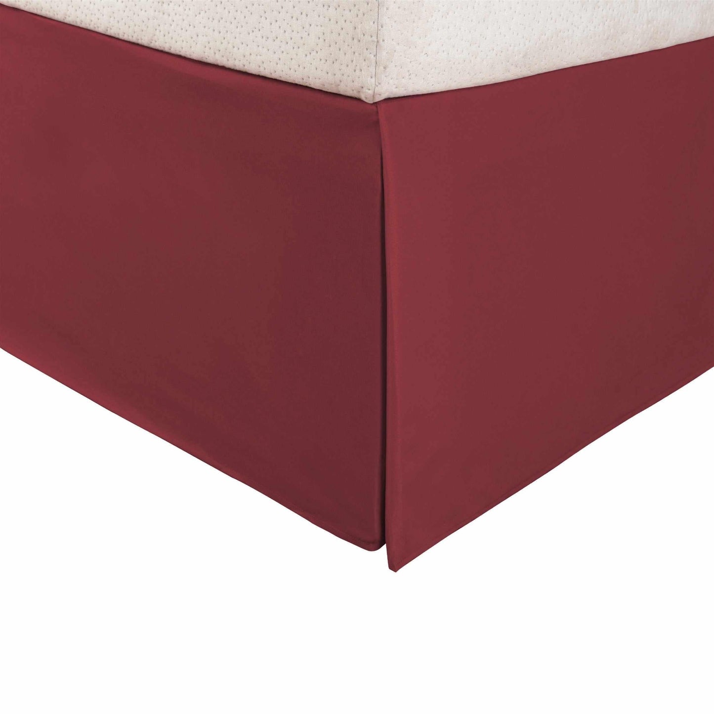 Microfiber Wrinkle-Free Solid 15-Inch Drop Bed Skirt - Burgundy