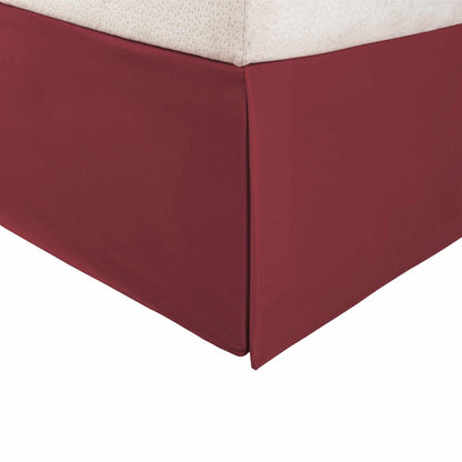 Microfiber Wrinkle-Free Solid 15-Inch Drop Bed Skirt - Burgundy