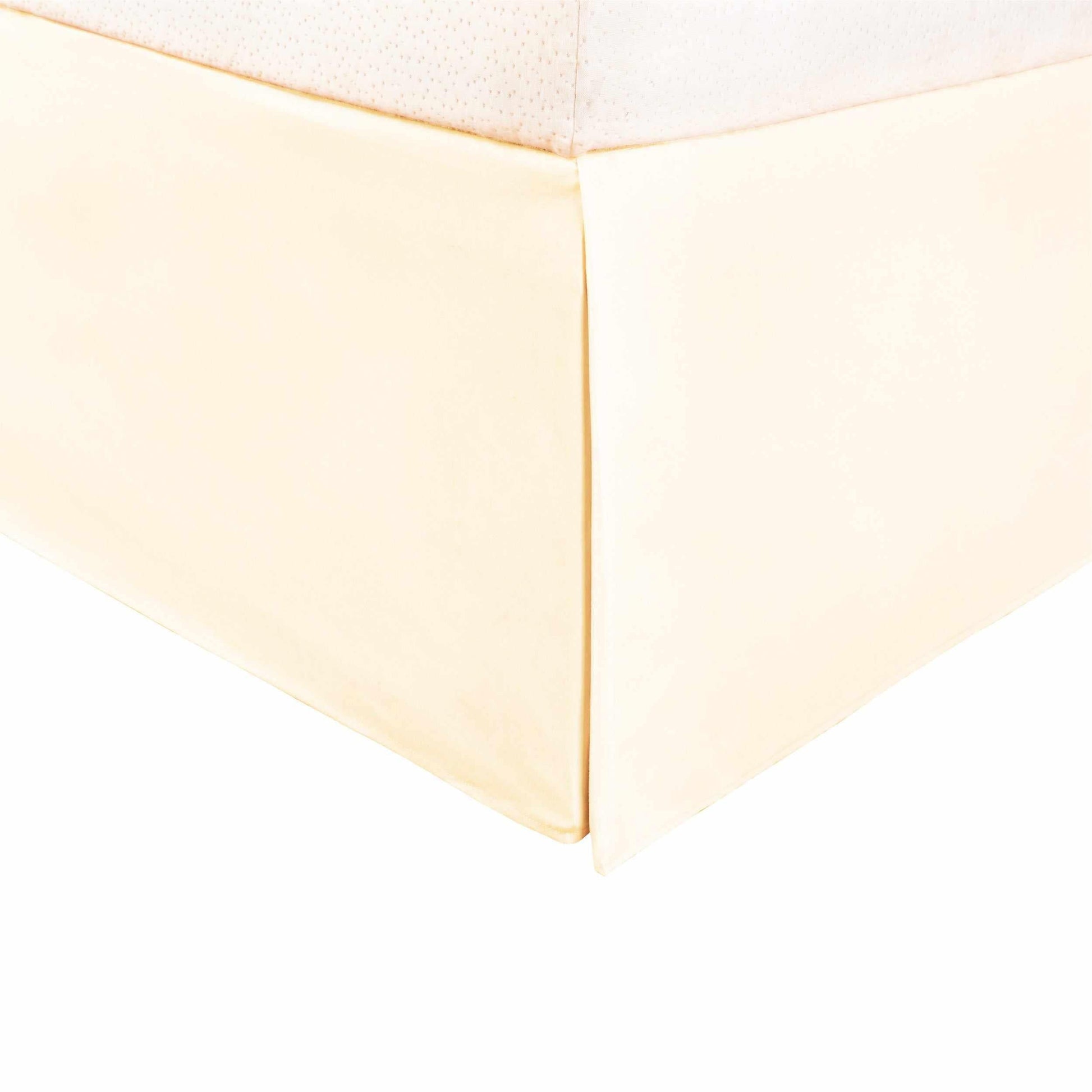 Microfiber Wrinkle-Free Solid 15-Inch Drop Bed Skirt - Ivory