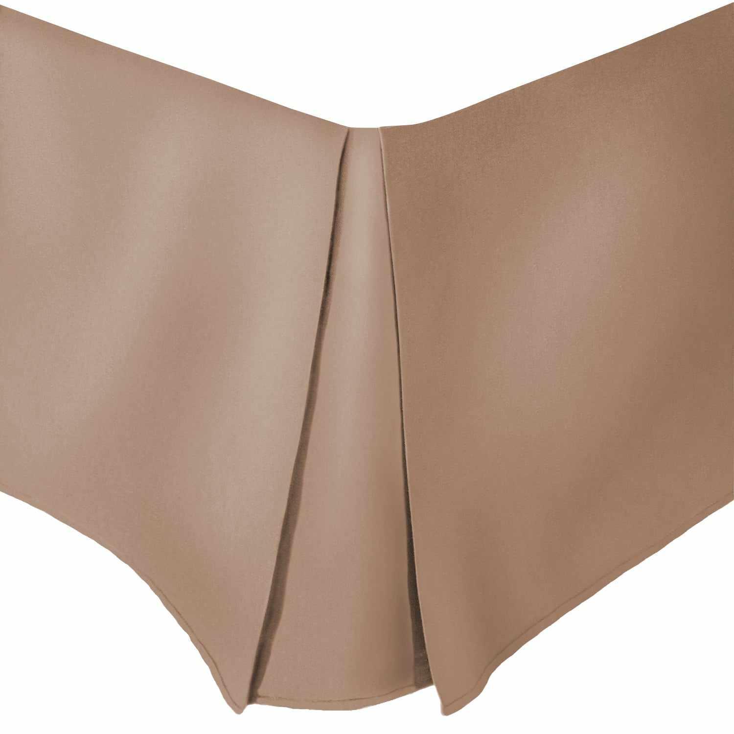 Microfiber Wrinkle-Free Solid 15-Inch Drop Bed Skirt - Taupe