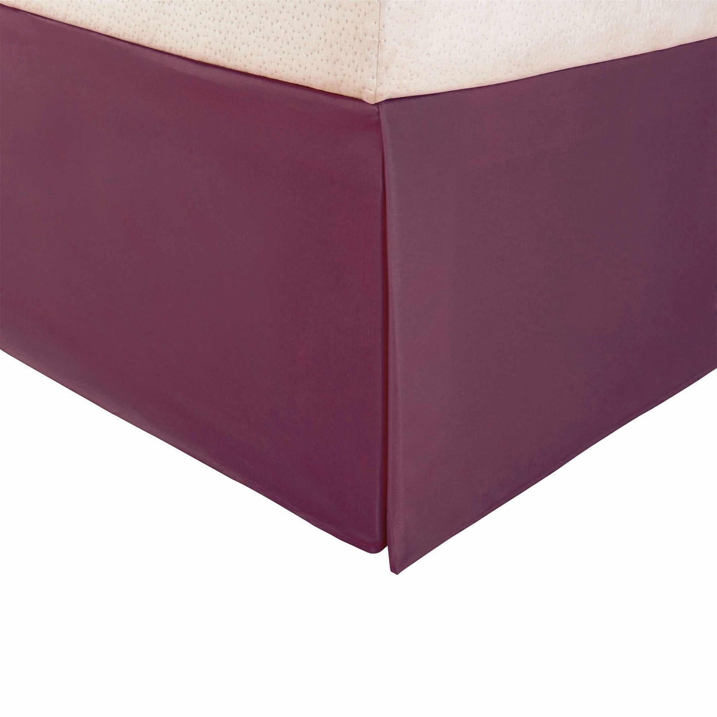 Microfiber Wrinkle-Free Solid 15-Inch Drop Bed Skirt - Plum