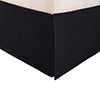 Microfiber Wrinkle-Free Solid 15-Inch Drop Bed Skirt - Black