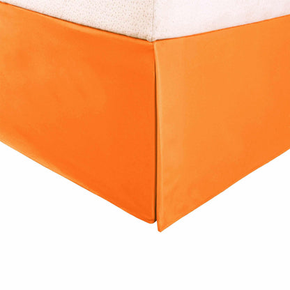 Microfiber Wrinkle-Free Solid 15-Inch Drop Bed Skirt - Orange