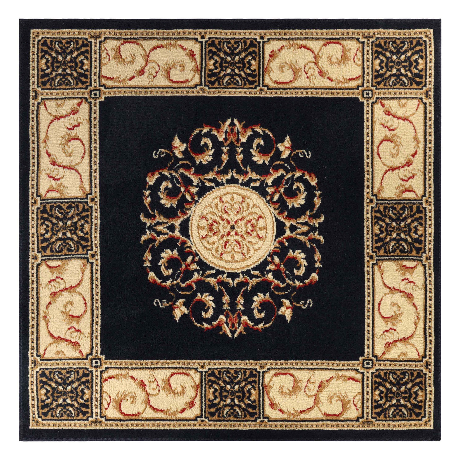 Oversized Medallion Modern Bohemian Indoor Area Rug or Runner Rug - MidnightBlue