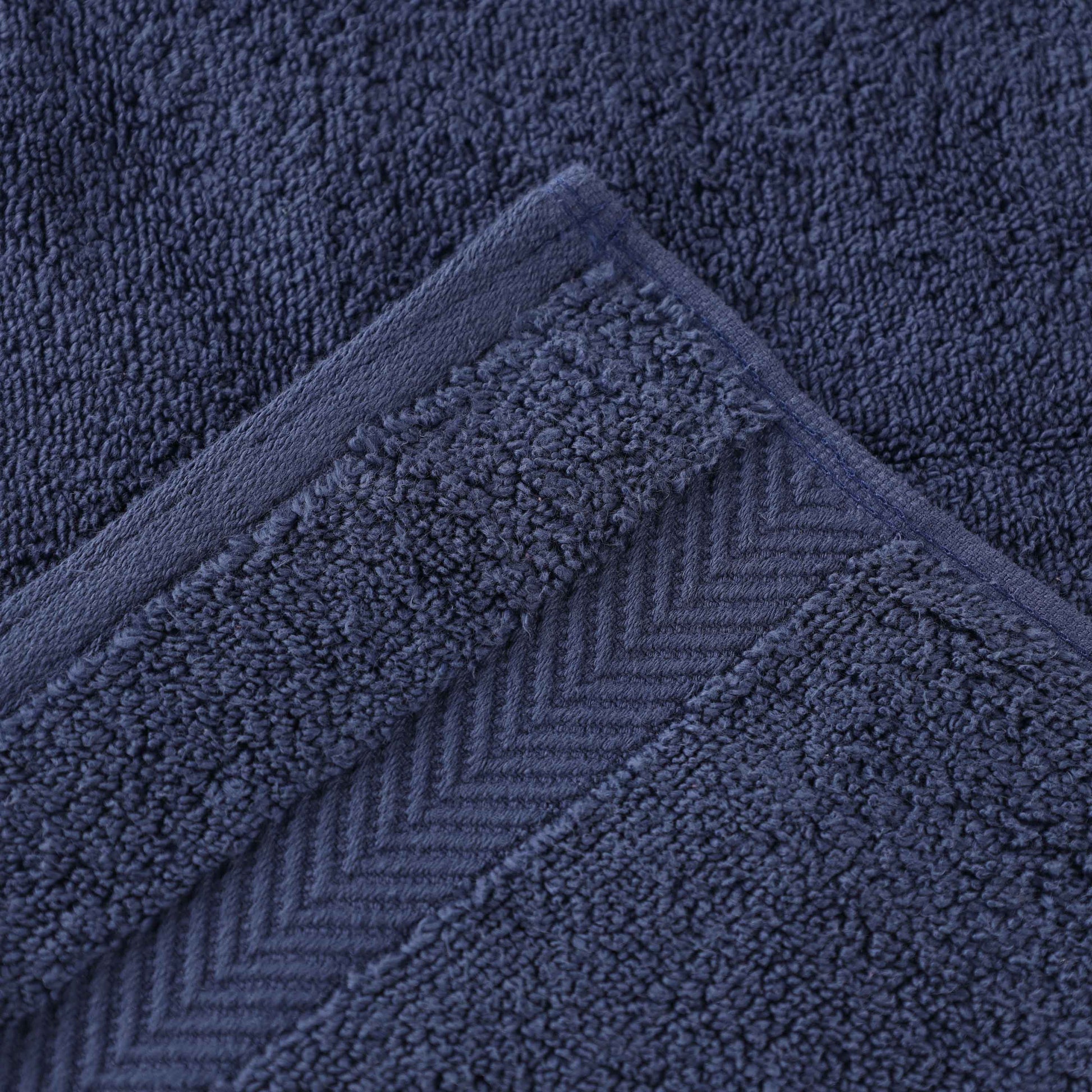 Zero Twist Smart Dry Combed Cotton 2 Piece Bath Towel Set - MidnightBlue