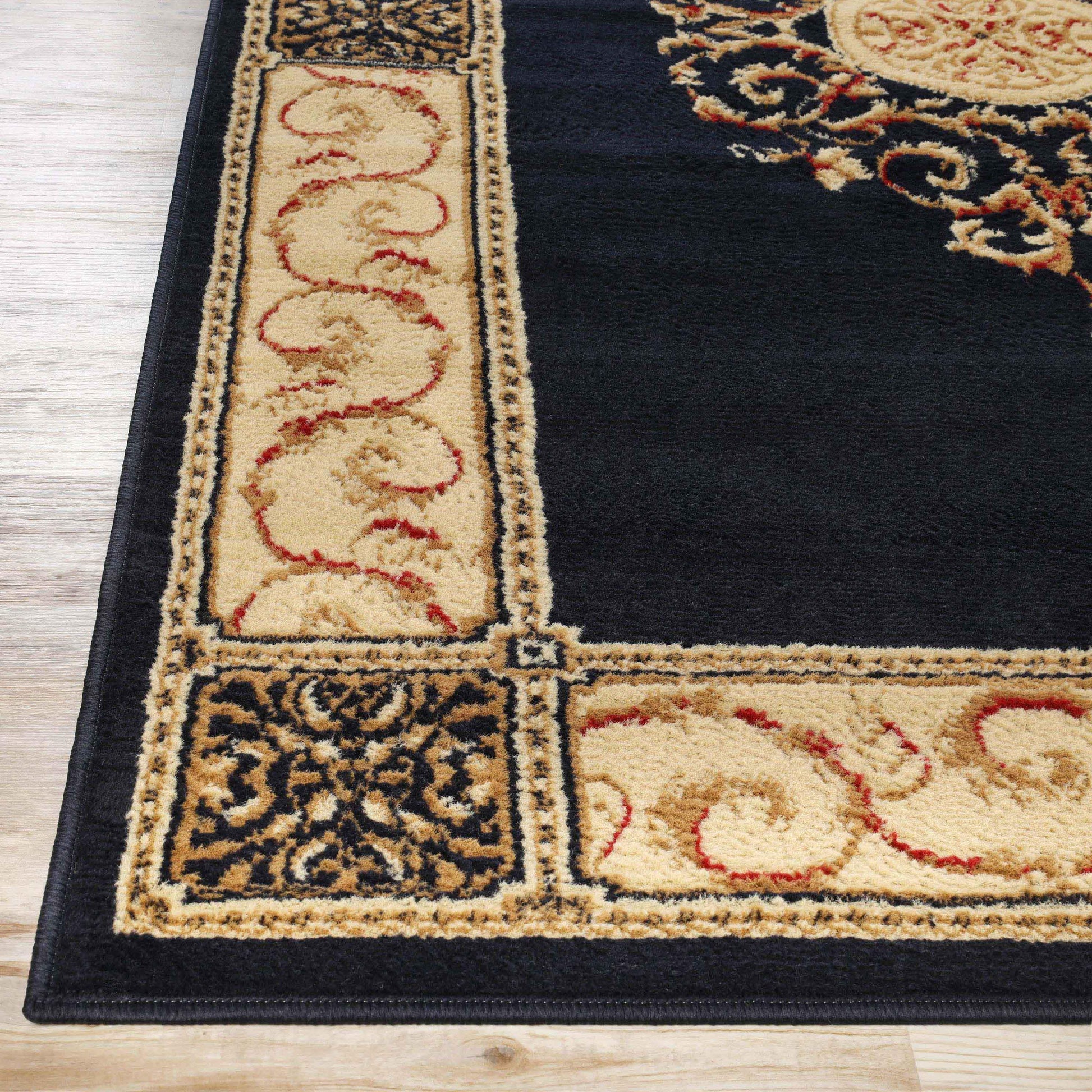 Oversized Medallion Modern Bohemian Indoor Area Rug or Runner Rug - MidnightBlue