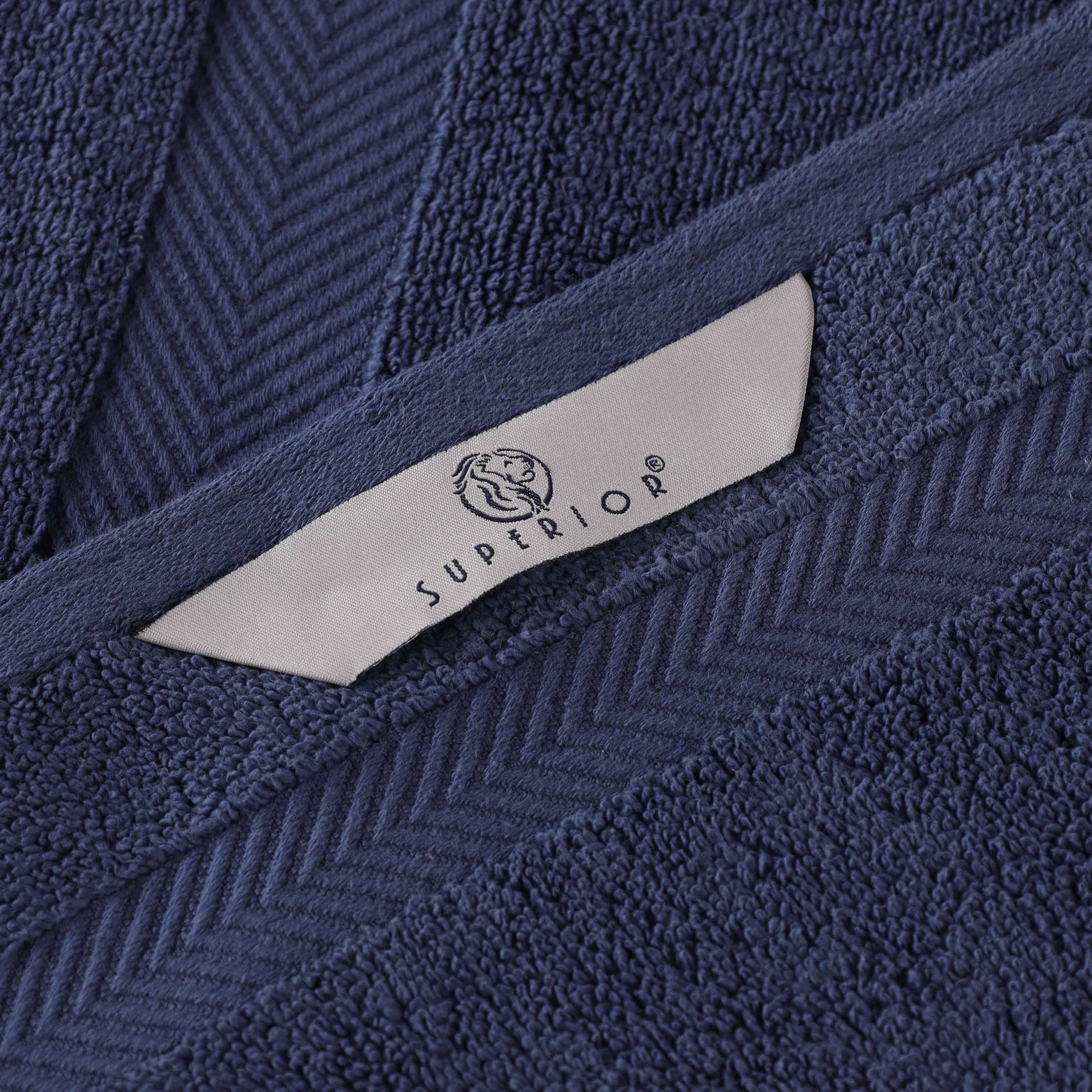 Zero Twist Smart Dry Combed Cotton 2 Piece Bath Towel Set - MidnightBlue