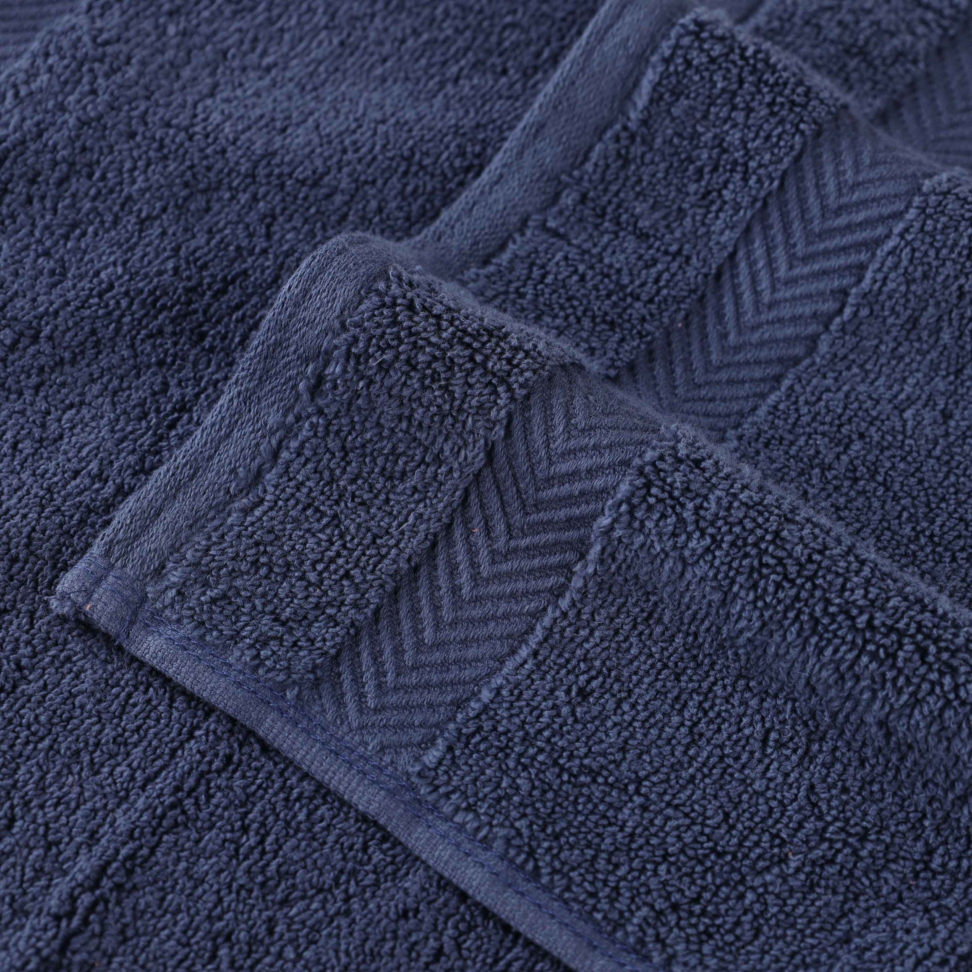 Zero Twist Smart Dry Combed Cotton 2 Piece Bath Towel Set - MidnightBlue