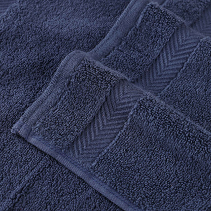 Zero Twist Smart Dry Combed Cotton 2 Piece Bath Towel Set - MidnightBlue
