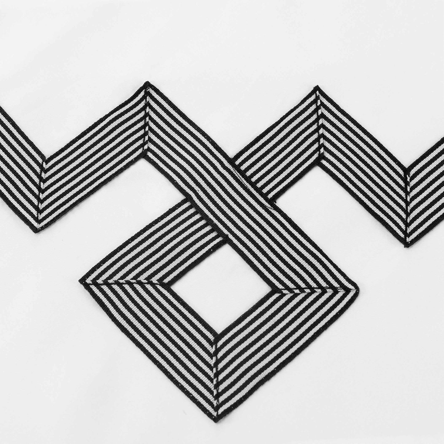  Superior Miller Embroidered Border Cotton Duvet Cover Set - Black