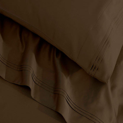 Egyptian Cotton 1500 Thread Count Eco Friendly Solid Sheet Set - Mocha